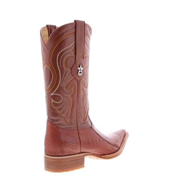 Los Altos Mens Ostrich Leg Boots XXX-Toe Brown Boots (NWT)